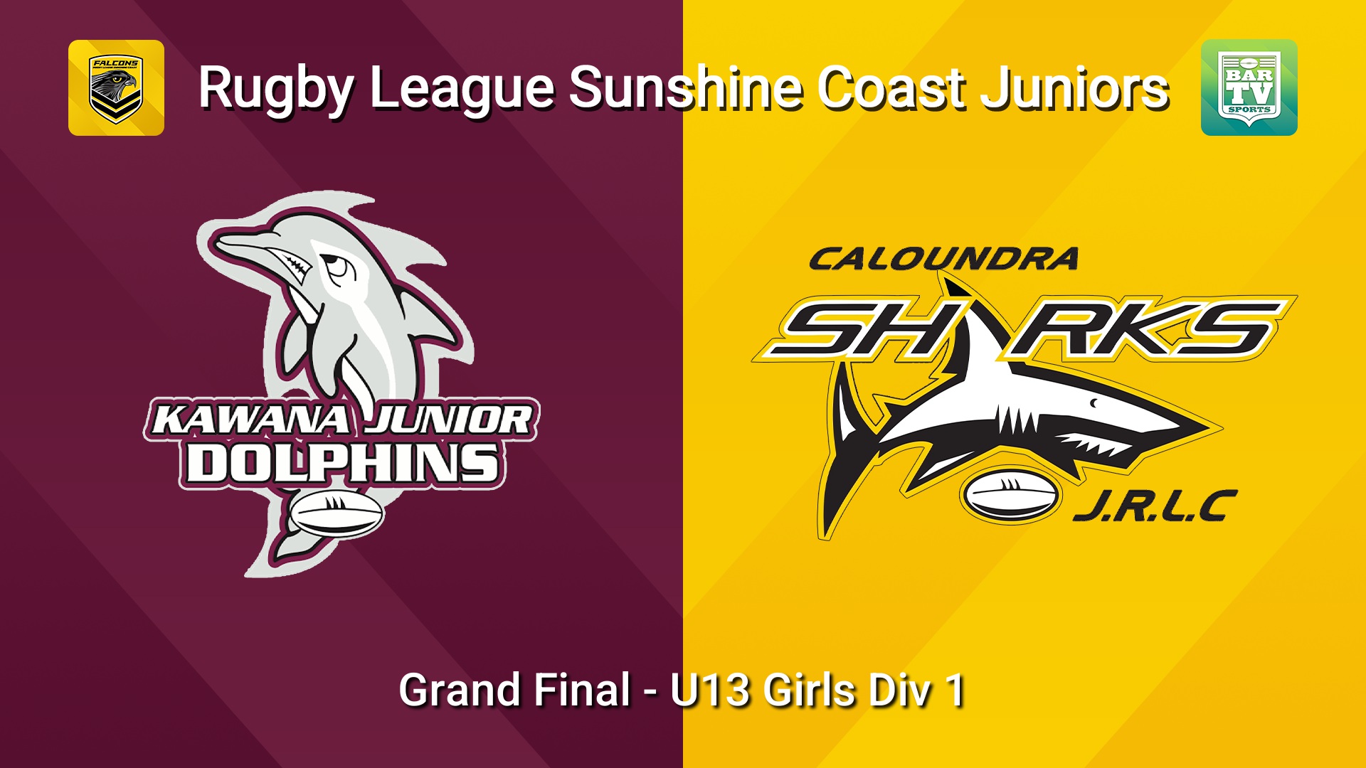 260905-video-Sunshine Coast Junior Rugby League Grand Final - U13 Girls Div 1 - Kawana Dolphins JRL v Caloundra Sharks JRL Slate Image
