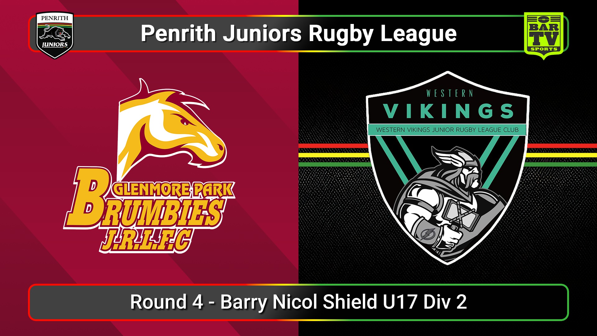 250510-video-Penrith & District Junior Rugby League Round 4 - Barry Nicol Shield U17 Div 2 - Glenmore Park v Western Vikings Slate Image