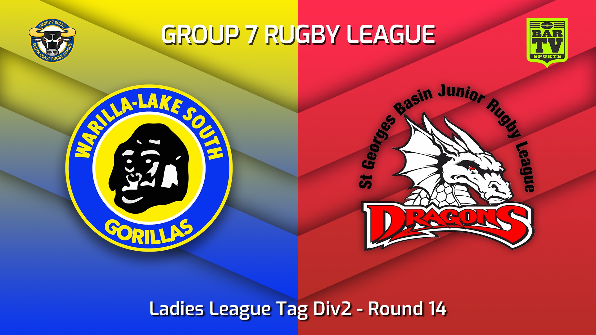 230716-South Coast Round 14 - Ladies League Tag Div2 - Warilla-Lake South Gorillas v St Georges Basin Dragons Slate Image