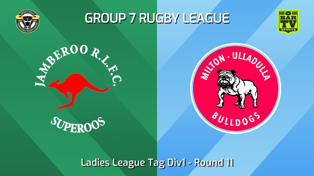240622-video-South Coast Round 11 - Ladies League Tag Div1 - Jamberoo Superoos v Milton-Ulladulla Bulldogs Slate Image