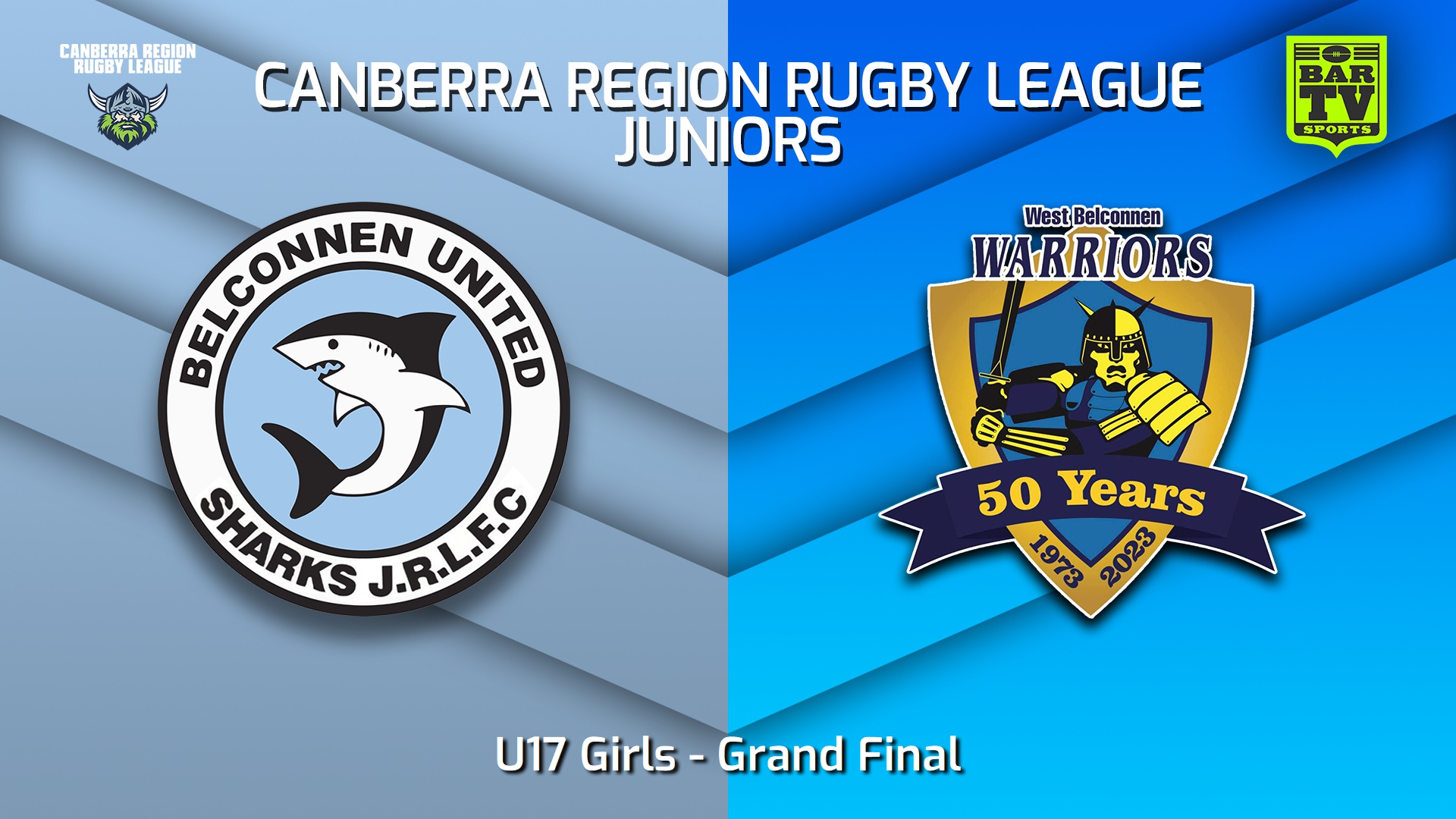 240913-video-Canberra Region Rugby League Juniors Grand Final - U17 Girls - Belconnen United Sharks Juniors v West Belconnen Warriors Juniors Slate Image