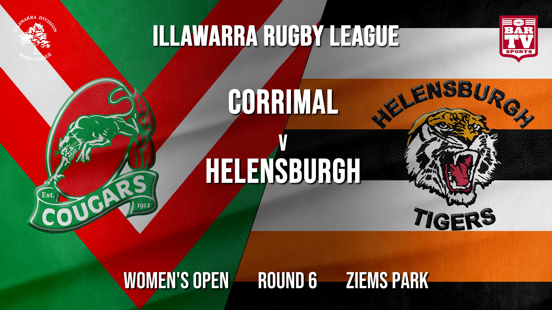 IRL Round 6 - Women's Open - Corrimal Cougars v Helensburgh Tigers Slate Image
