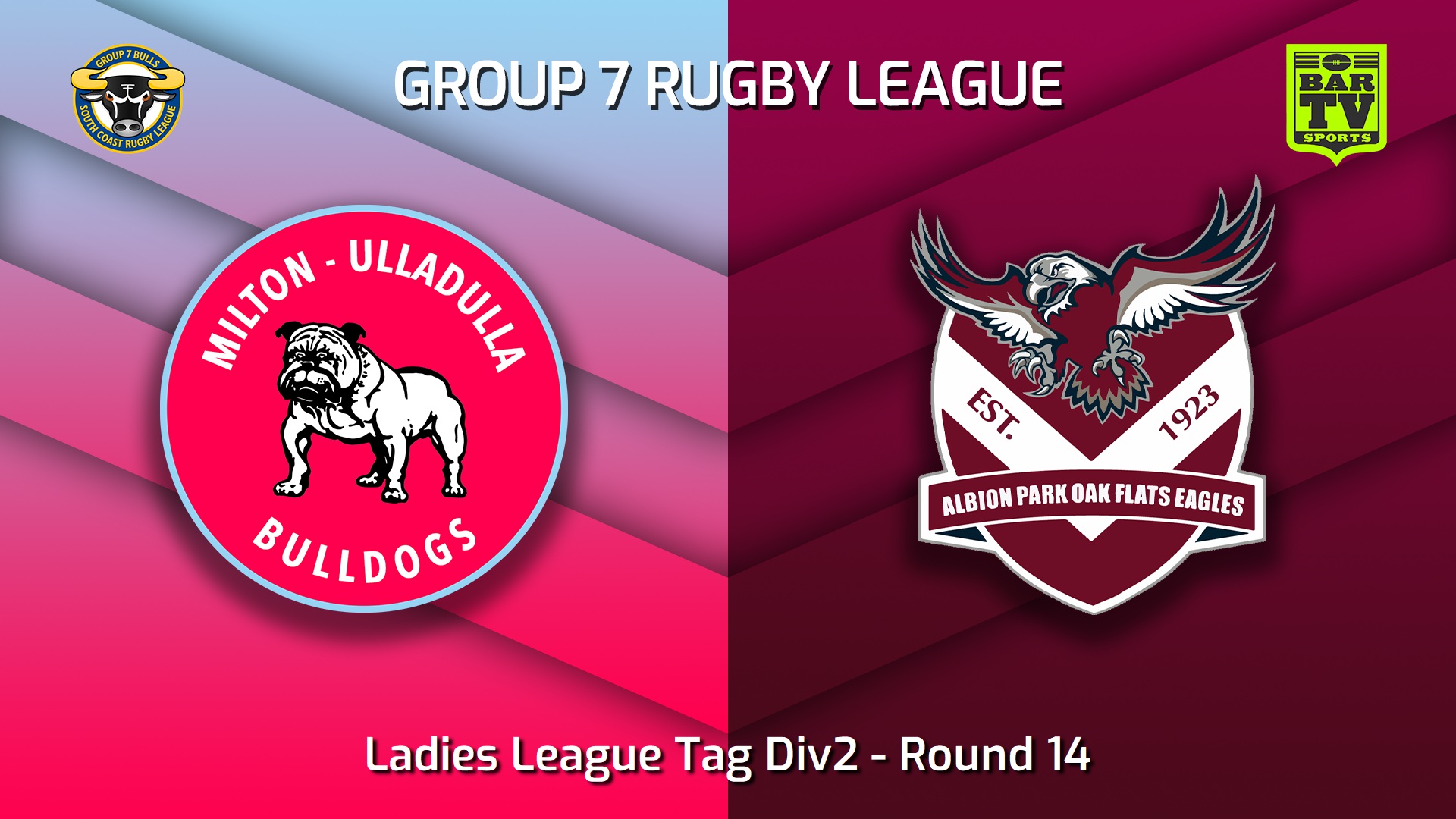 230715-South Coast Round 14 - Ladies League Tag Div2 - Milton-Ulladulla Bulldogs v Albion Park Oak Flats Eagles Slate Image