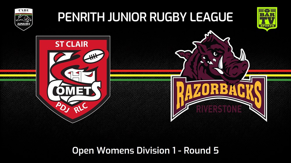 240511-video-Penrith & District Junior Rugby League Round 5 - Open Womens Division 1 - St Clair v Riverstone Razorbacks Minigame Slate Image