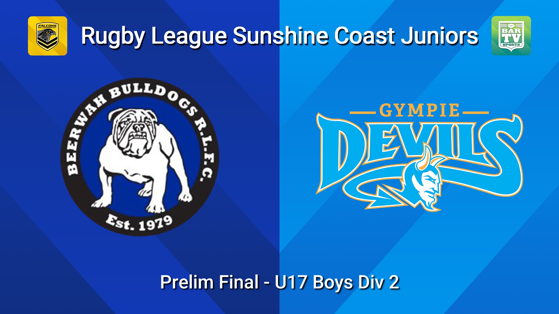 260829-video-Sunshine Coast Junior Rugby League Prelim Final - U17 Boys Div 2 - Beerwah Bulldogs JRL v Gympie Devils JRL Slate Image