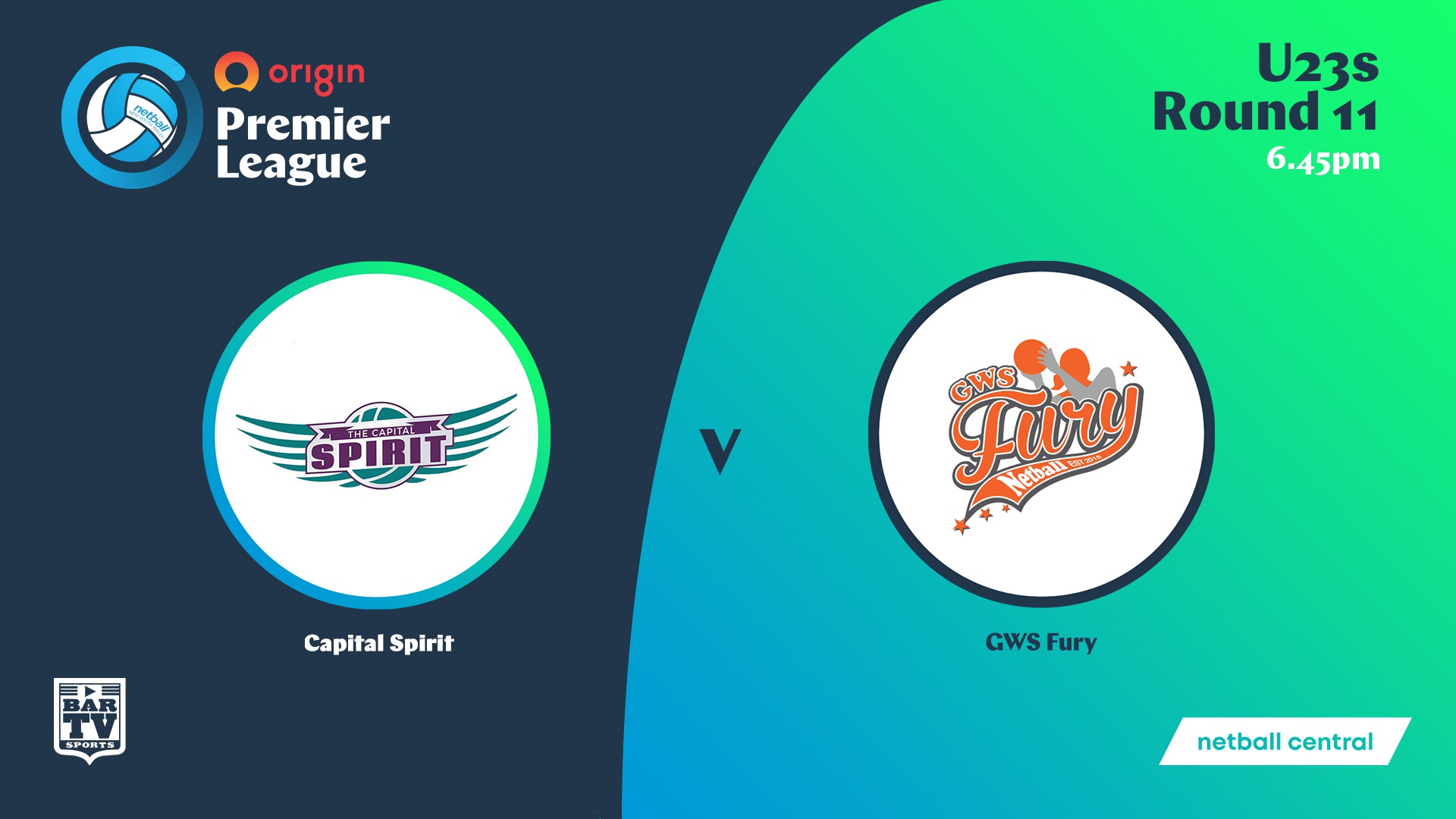 NSW Prem League Round 11 - U23s - Capital Spirit v GWS Fury Slate Image