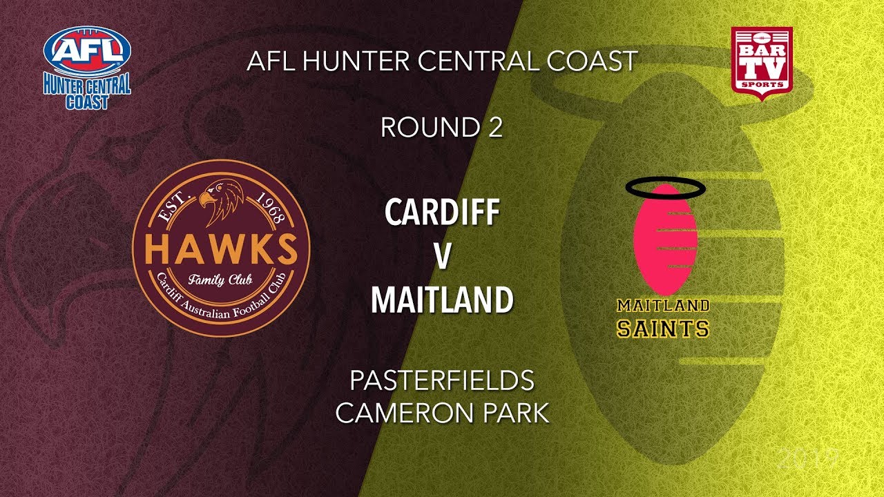 AFL HCC Round 2 - Cardiff Hawks v Maitland Saints Slate Image