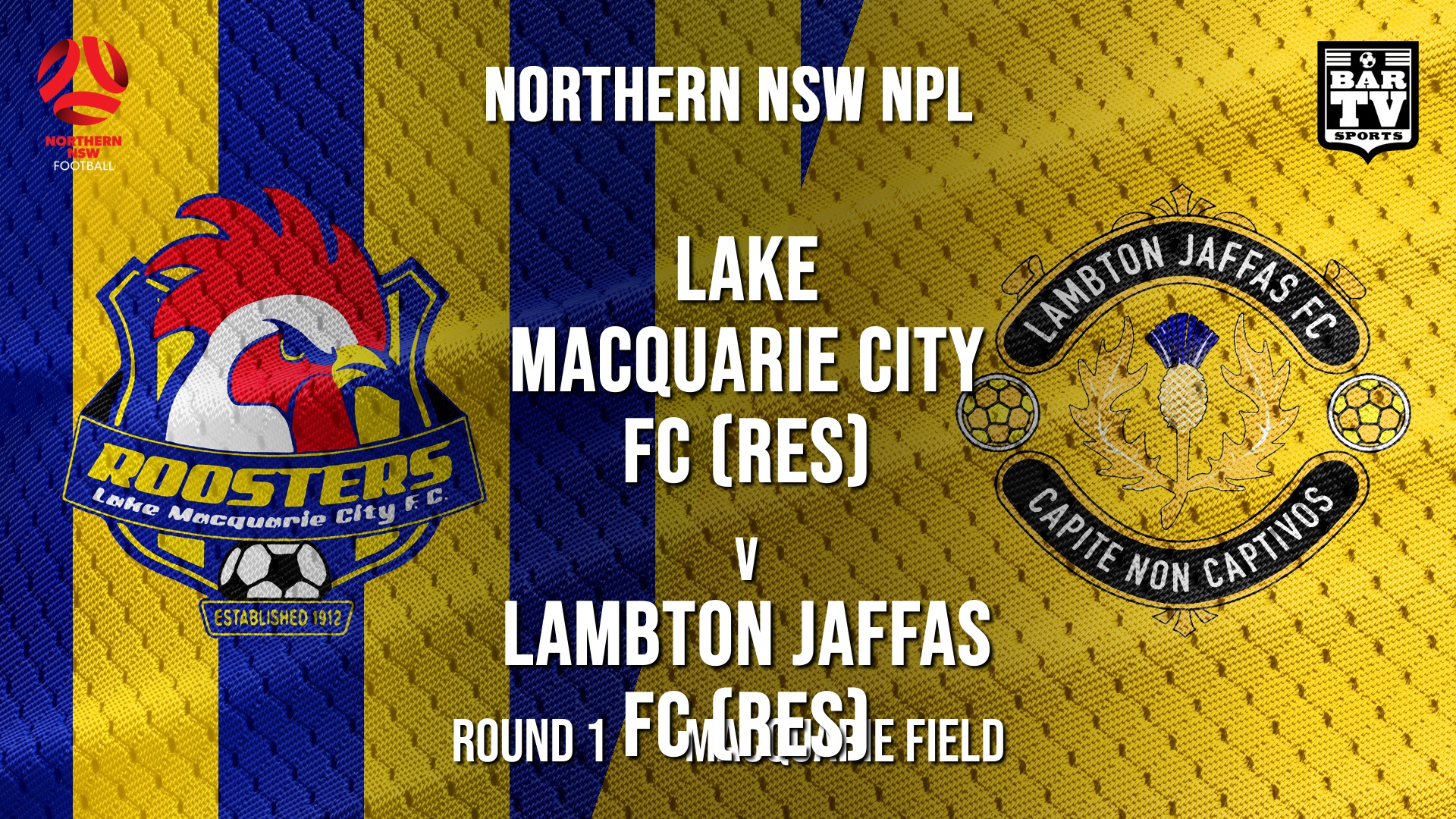 NPL - Northern NSW Reserves Round 1 - Lake Macquarie City FC (Res) v Lambton Jaffas FC (Res) (1) Slate Image