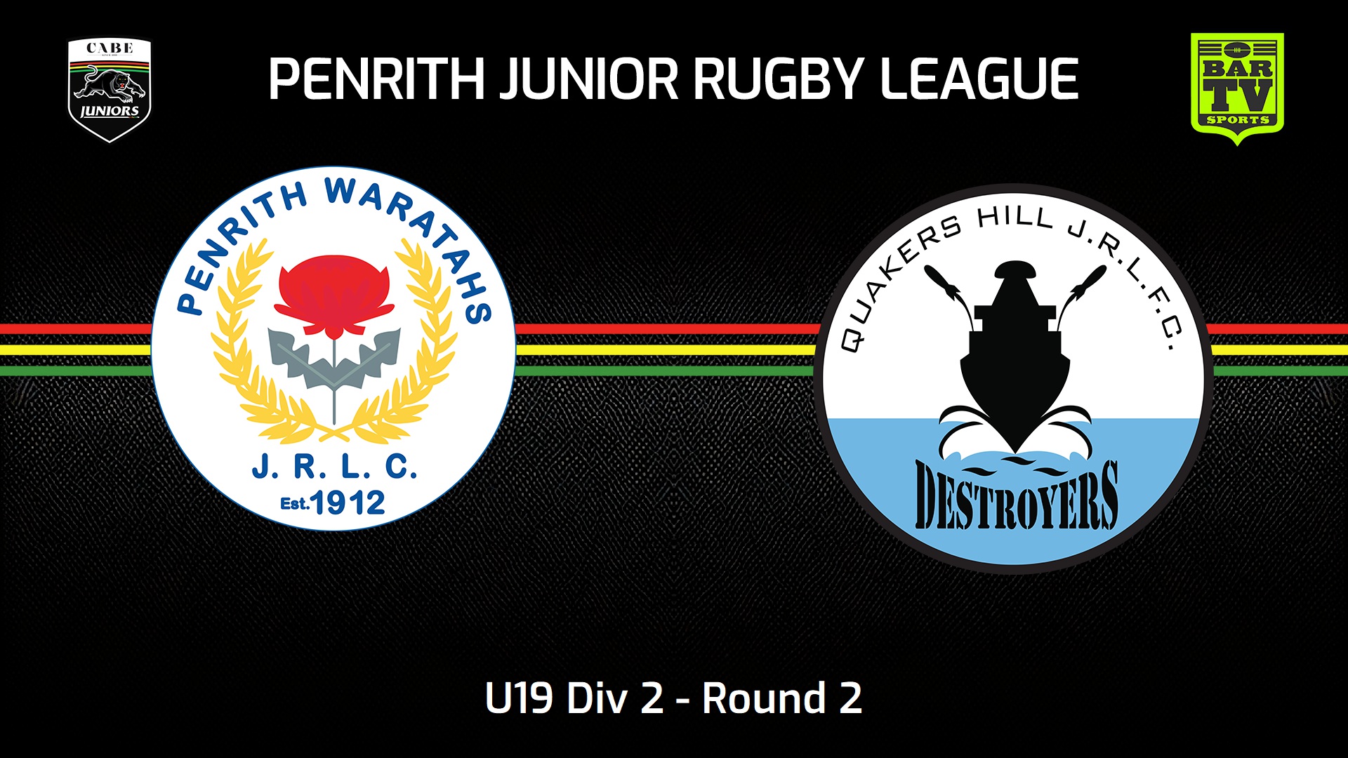 240414-Penrith & District Junior Rugby League Round 2 - U19 Div 2 - Penrith Waratahs v Quakers Hill Destroyers Slate Image