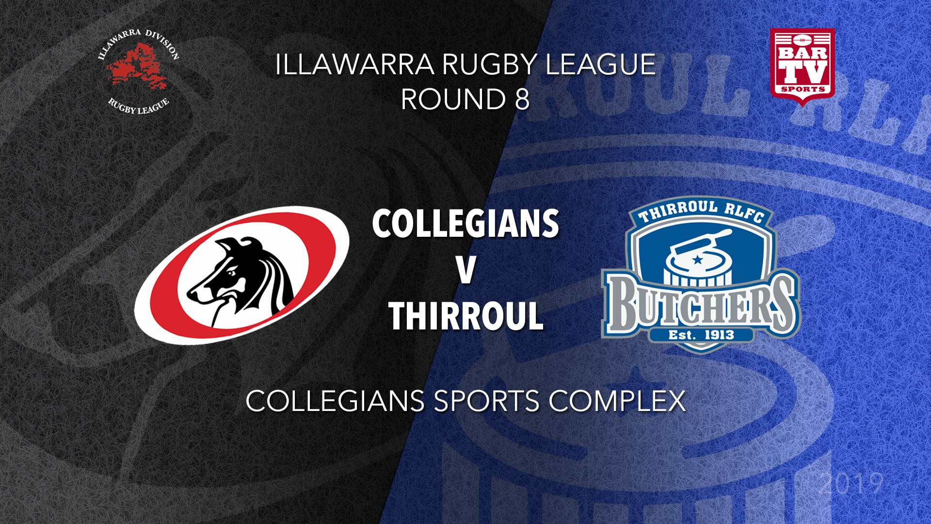 IRL Round 8 - 1st Grade - Collegians RLFC v Thirroul Butchers Slate Image
