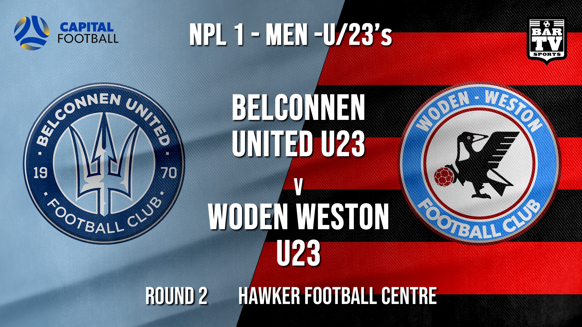 NPL Youth - Capital Round 2 - Belconnen United U23 v Woden Weston U23 Slate Image