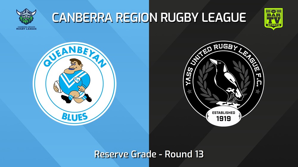 240706-video-Canberra Round 13 - Reserve Grade - Queanbeyan Blues v Yass Magpies Slate Image