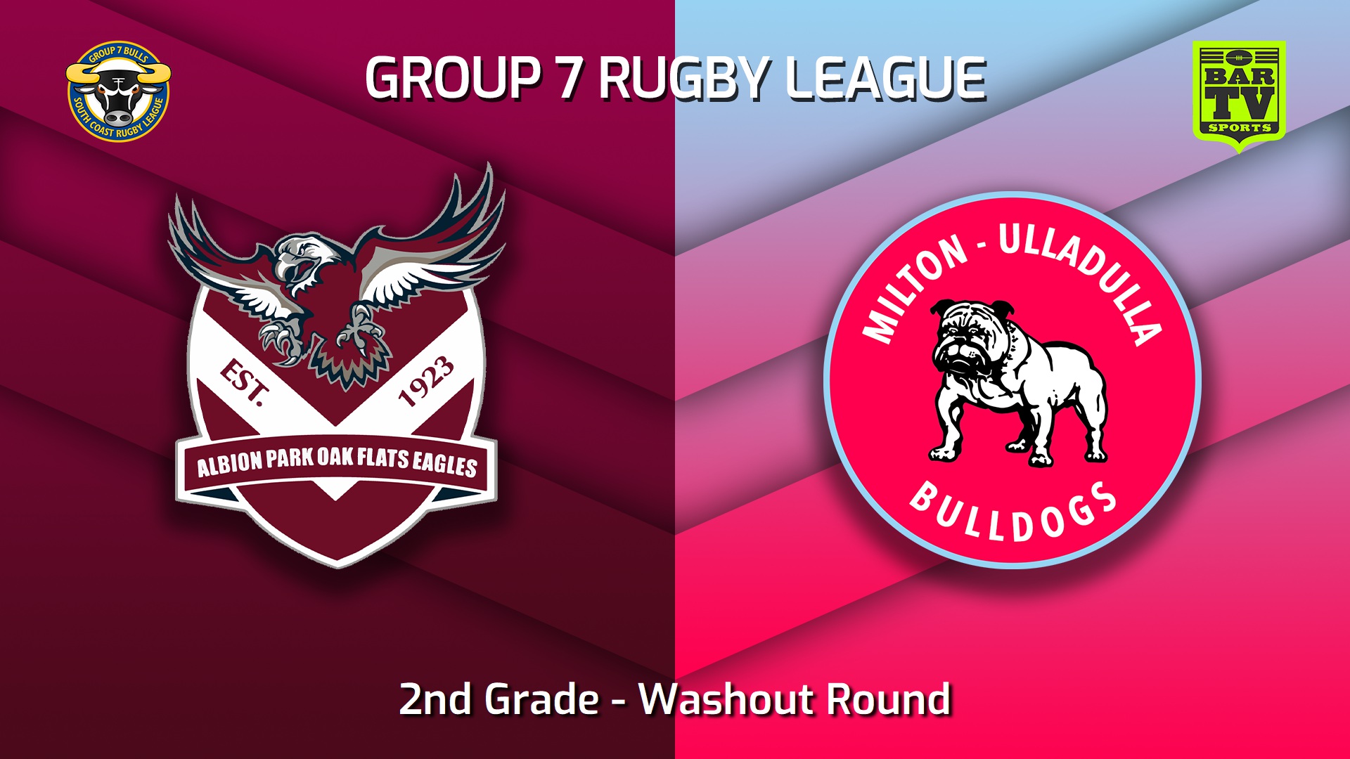 230702-South Coast Washout Round - 2nd Grade - Albion Park Oak Flats Eagles v Milton-Ulladulla Bulldogs Slate Image