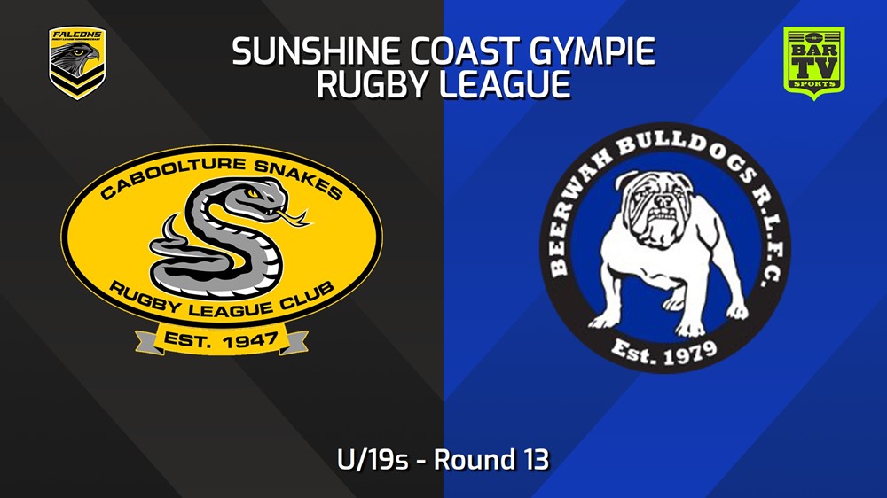 240707-video-Sunshine Coast RL Round 13 - U/19s - Caboolture Snakes v Beerwah Bulldogs Slate Image