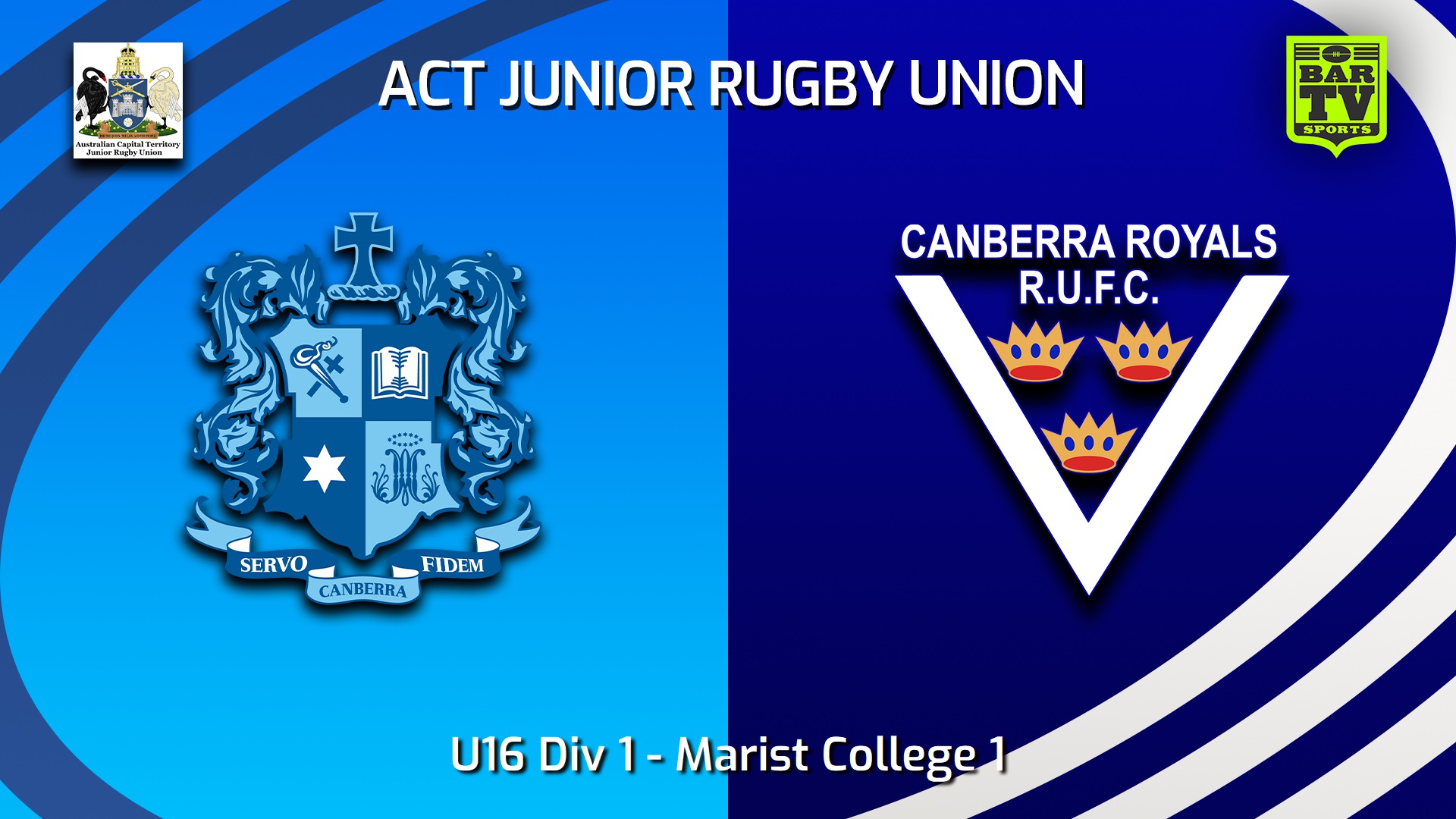 250802-video-ACT Junior Rugby Union U16 Div 1 - Marist College Canberra v Canberra Royals Slate Image