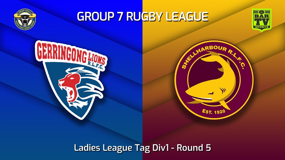 230429-South Coast Round 5 - Ladies League Tag Div1 - Gerringong Lions v Shellharbour Sharks Slate Image