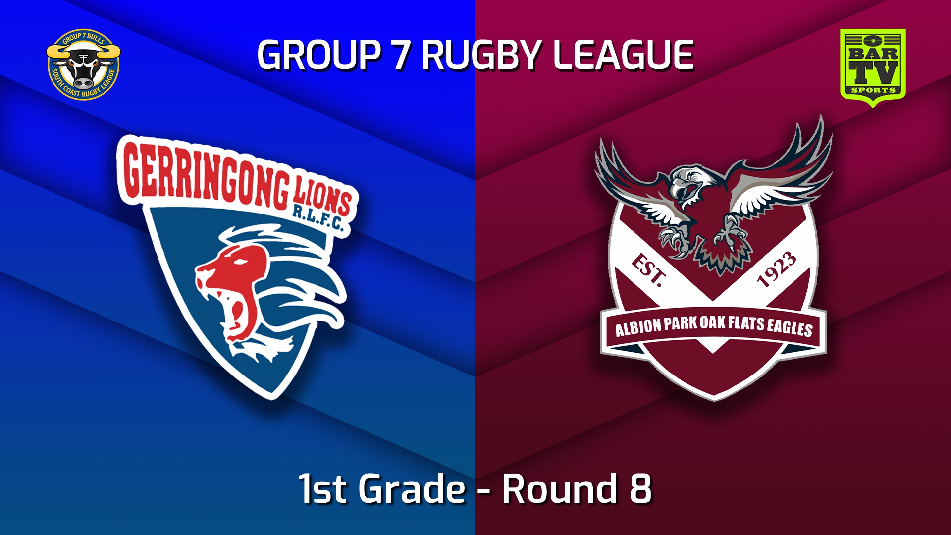 220604-South Coast Round 8 - 1st Grade - Gerringong Lions v Albion Park Oak Flats Eagles Slate Image