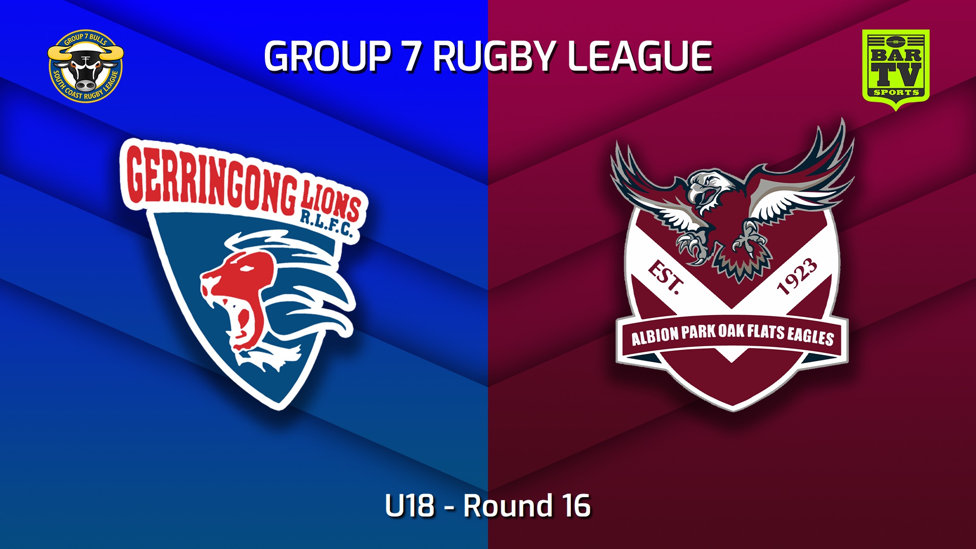 230805-South Coast Round 16 - U18 - Gerringong Lions v Albion Park Oak Flats Eagles Slate Image