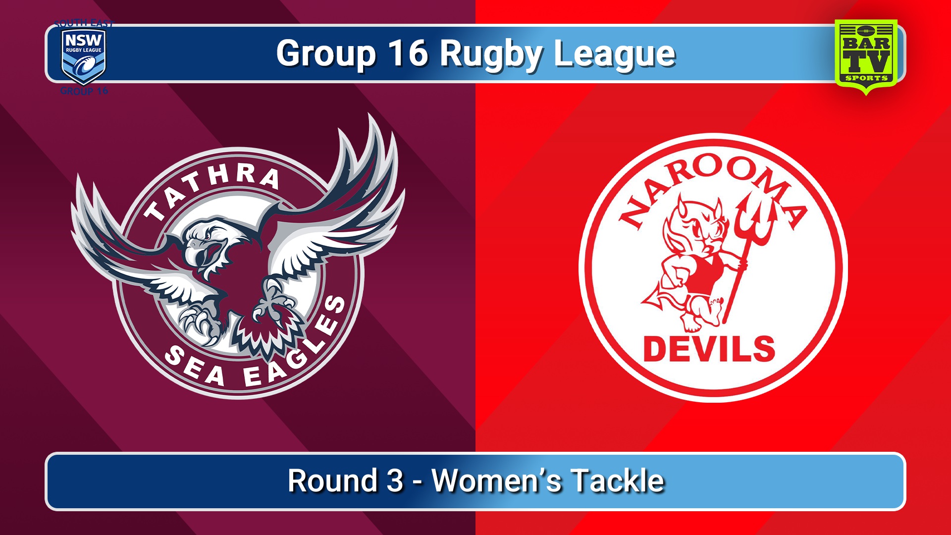 260509-video-Group 16 Rugby League  Round 3 - Women’s Tackle - Tathra Sea Eagles v Narooma Devils Slate Image