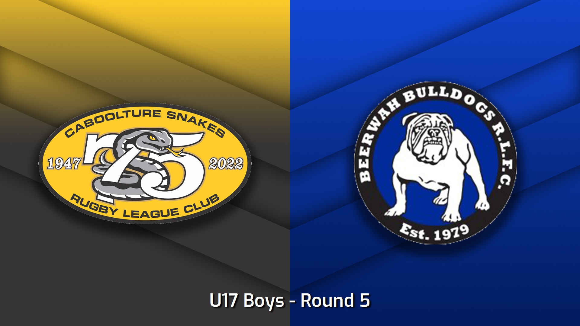 230506-Sunshine Coast Junior Rugby League Round 5 - U17 Boys - Caboolture Snakes v Beerwah Bulldogs Slate Image