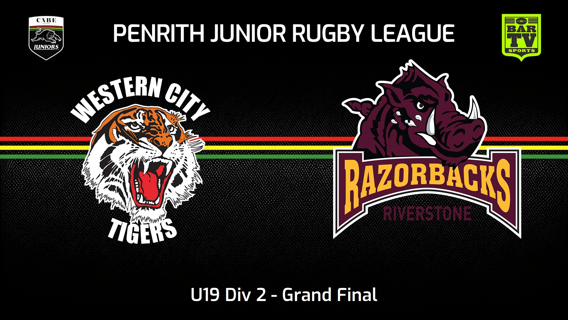 230820-Penrith & District Junior Rugby League Grand Final - U19 Div 2 - Western City Tigers v Riverstone Razorbacks Slate Image