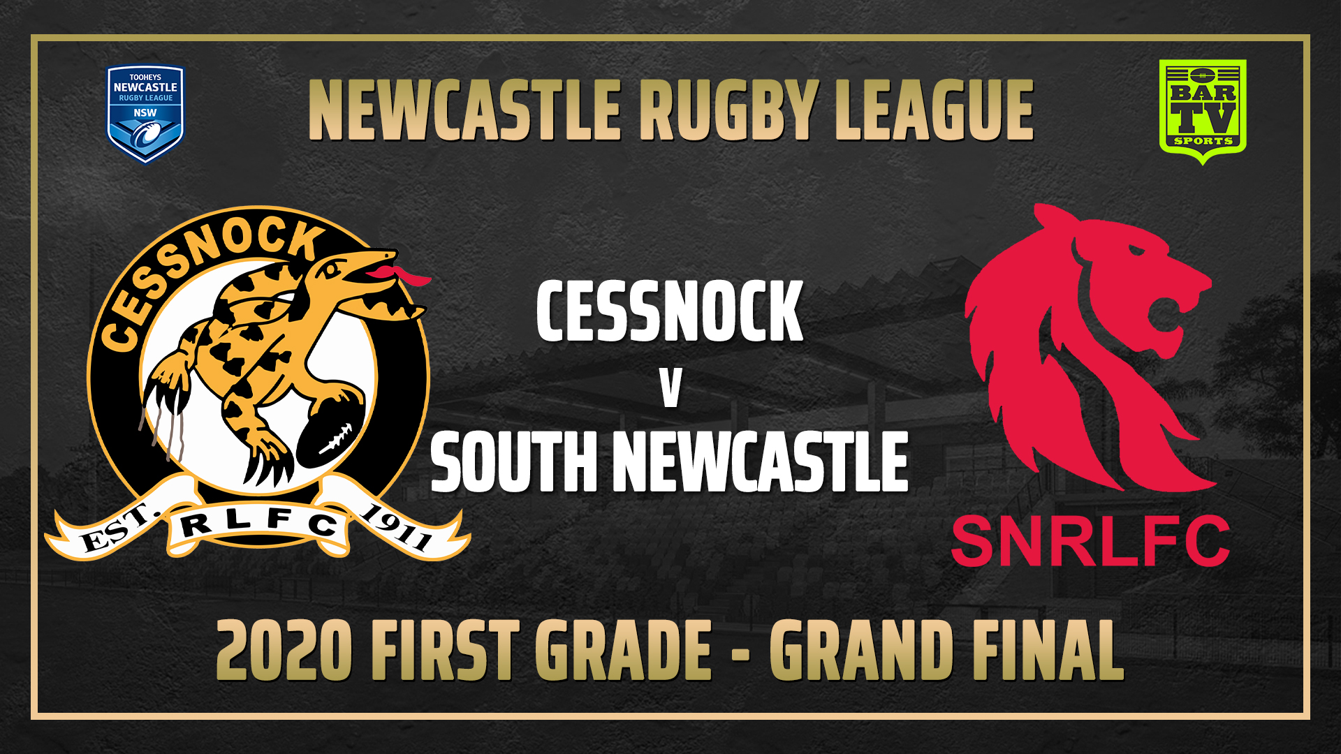 Newcastle Rugby League Grand Final - 1st Grade - Cessnock Goannas v South Newcastle Slate Image