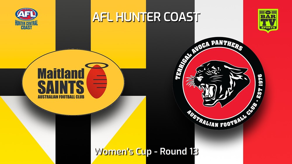 240706-video-AFL Hunter Central Coast Round 13 - Women's Cup - Maitland Saints v Terrigal Avoca Panthers Slate Image