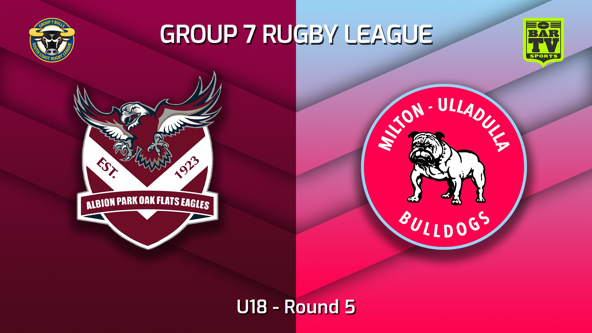 230430-South Coast Round 5 - U18 - Albion Park Oak Flats Eagles v Milton-Ulladulla Bulldogs Slate Image
