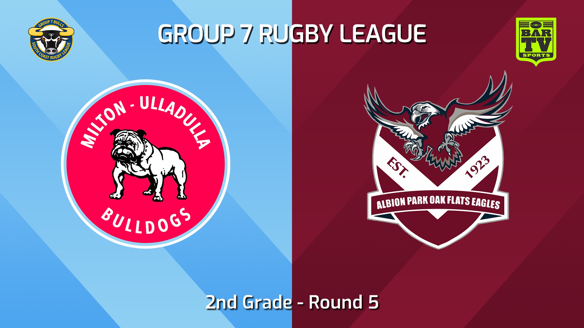 240505-video-South Coast Round 5 - 2nd Grade - Milton-Ulladulla Bulldogs v Albion Park Oak Flats Eagles Slate Image