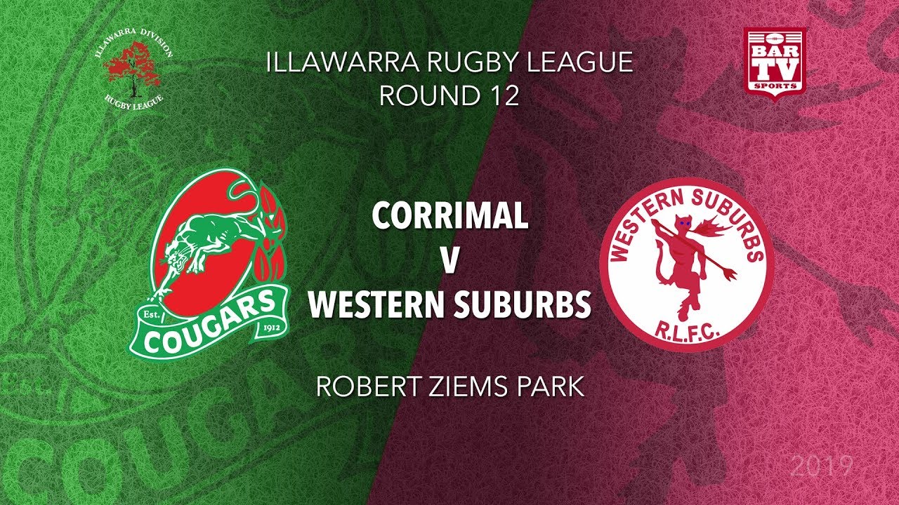 IRL Round 12 - 1st Grade - Corrimal Cougars RLFC v Western Suburbs RLFC Slate Image
