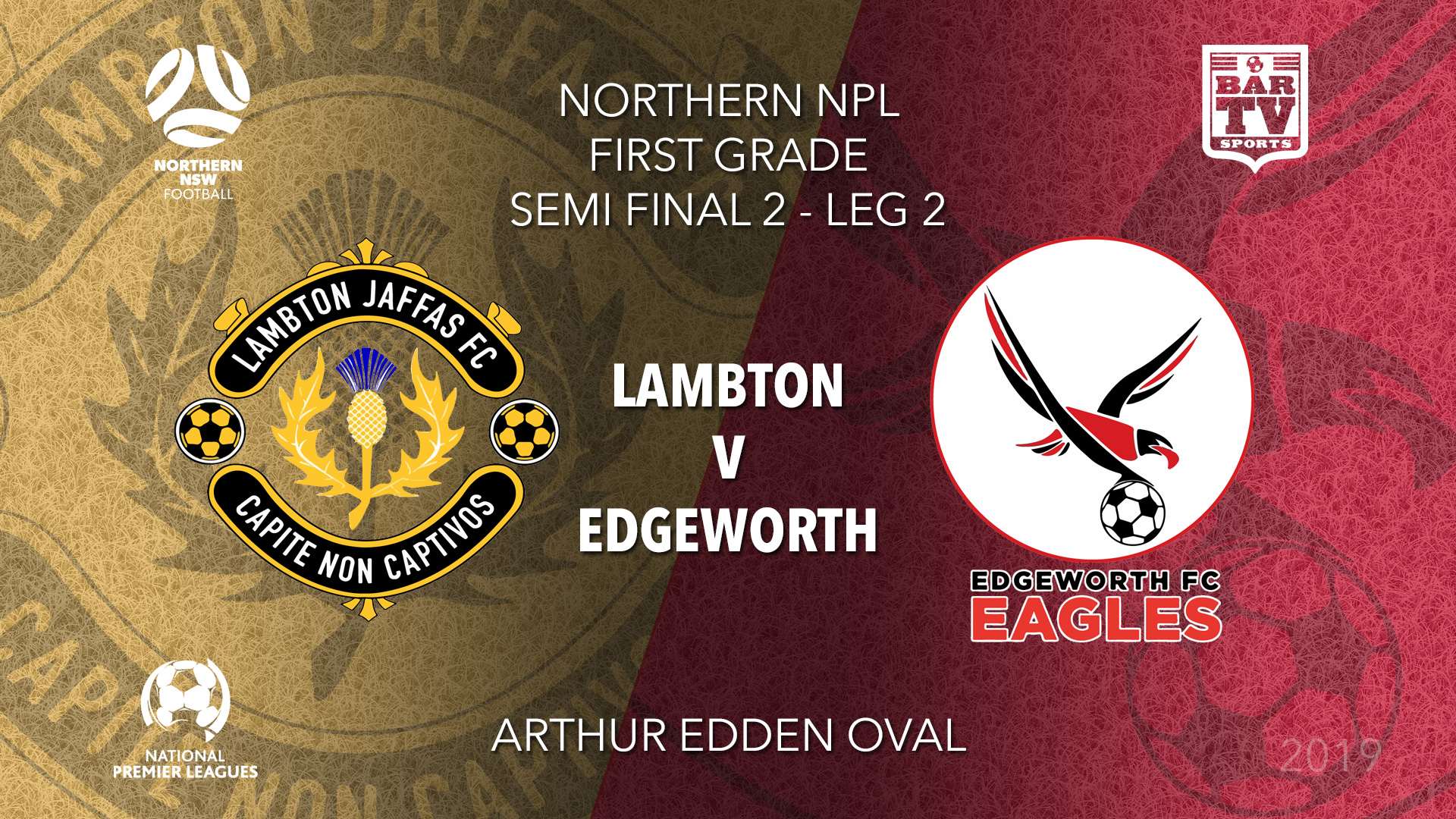 NPL - NNSW 2nd Semi Final 2nd Leg - Lambton Jaffas FC v Edgeworth Eagles FC Slate Image