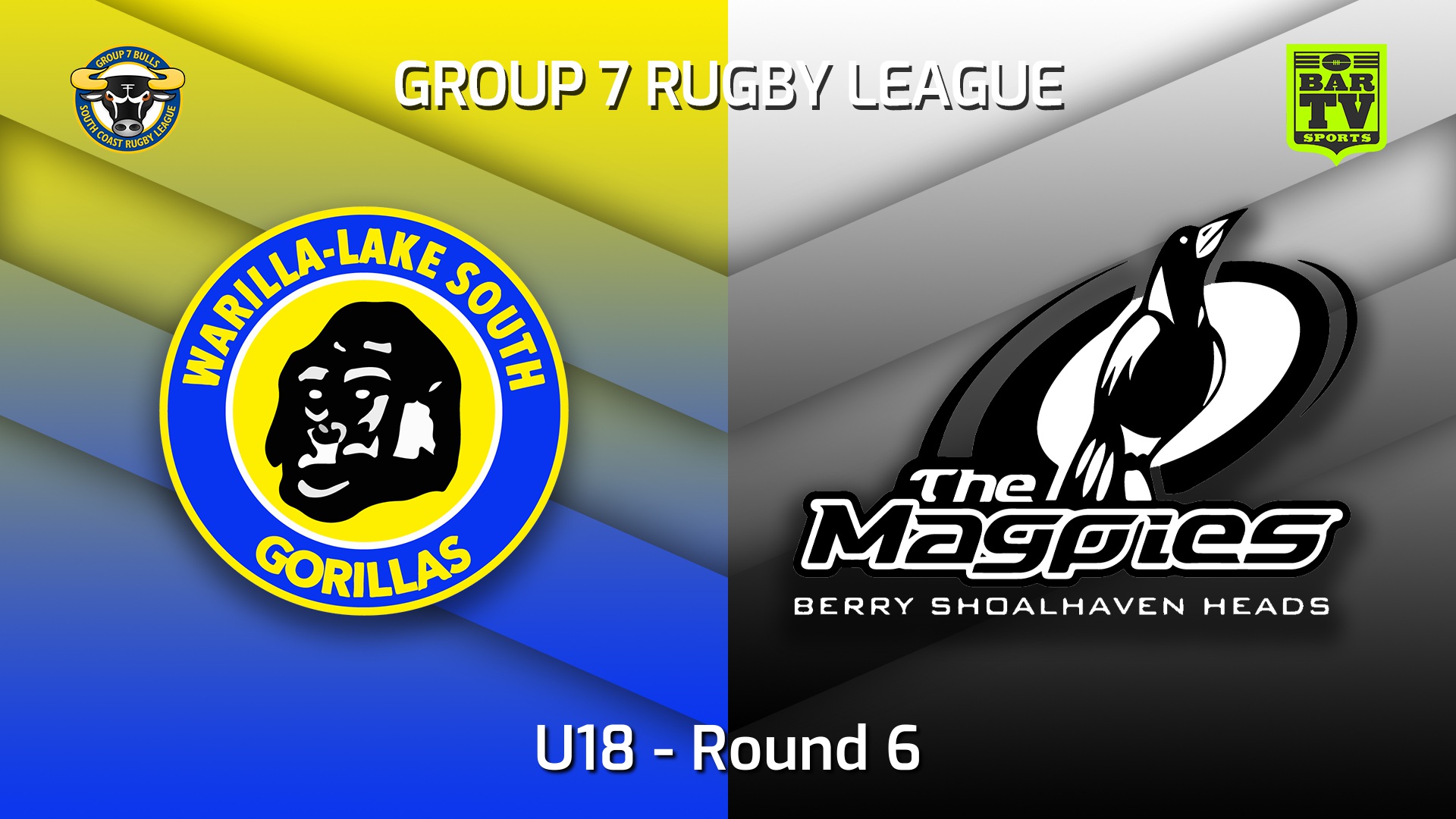 220522-South Coast Round 6 - U18 - Warilla-Lake South Gorillas v Berry-Shoalhaven Heads Magpies Slate Image