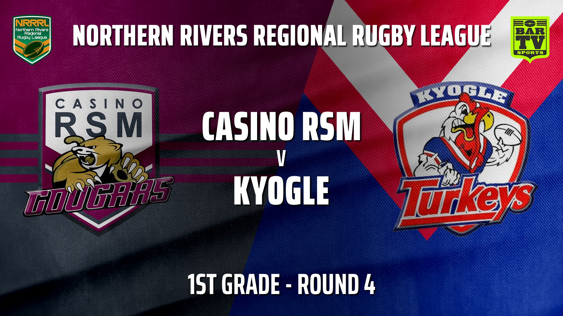 210523-NRRRL Round 4 - 1st Grade - Casino RSM Cougars v Kyogle Turkeys Slate Image