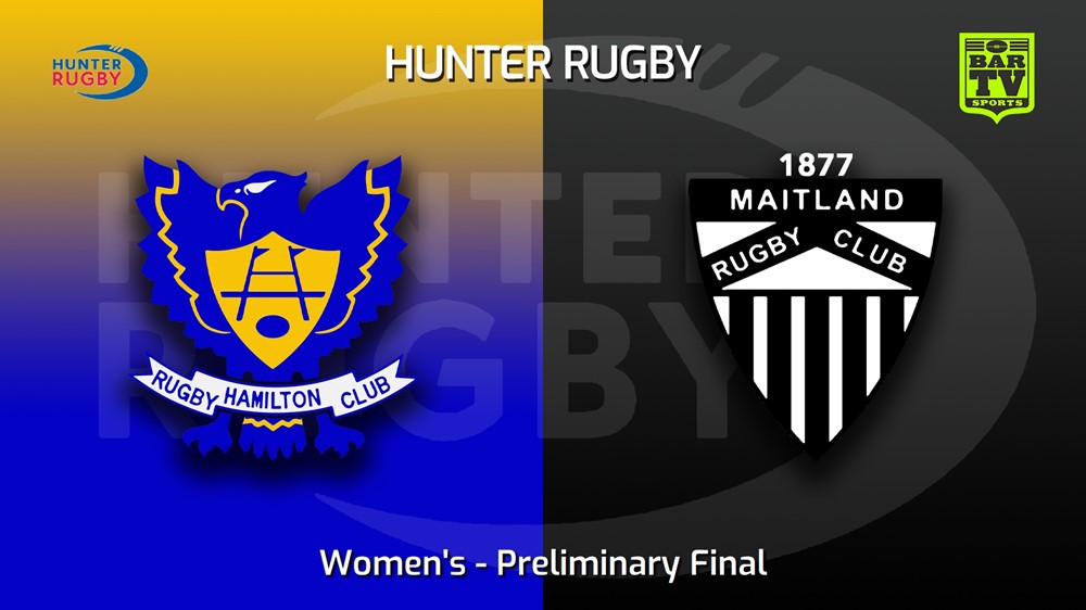 220917-Hunter Rugby Preliminary Final - Women's - Hamilton Hawks v Maitland Slate Image