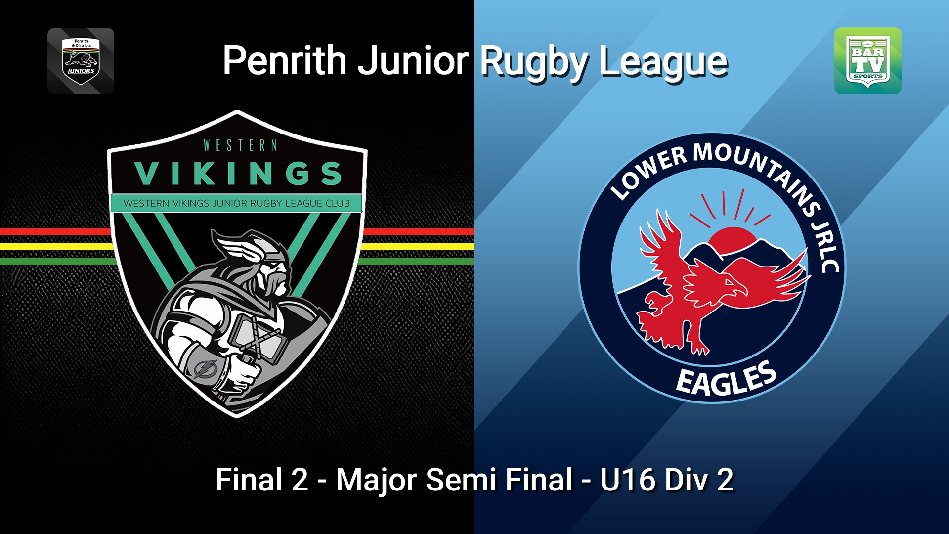 260822-video-Penrith & District Junior Rugby League Final 2 - Major Semi Final - U16 Div 2 - Western Vikings v Lower Mountains Slate Image