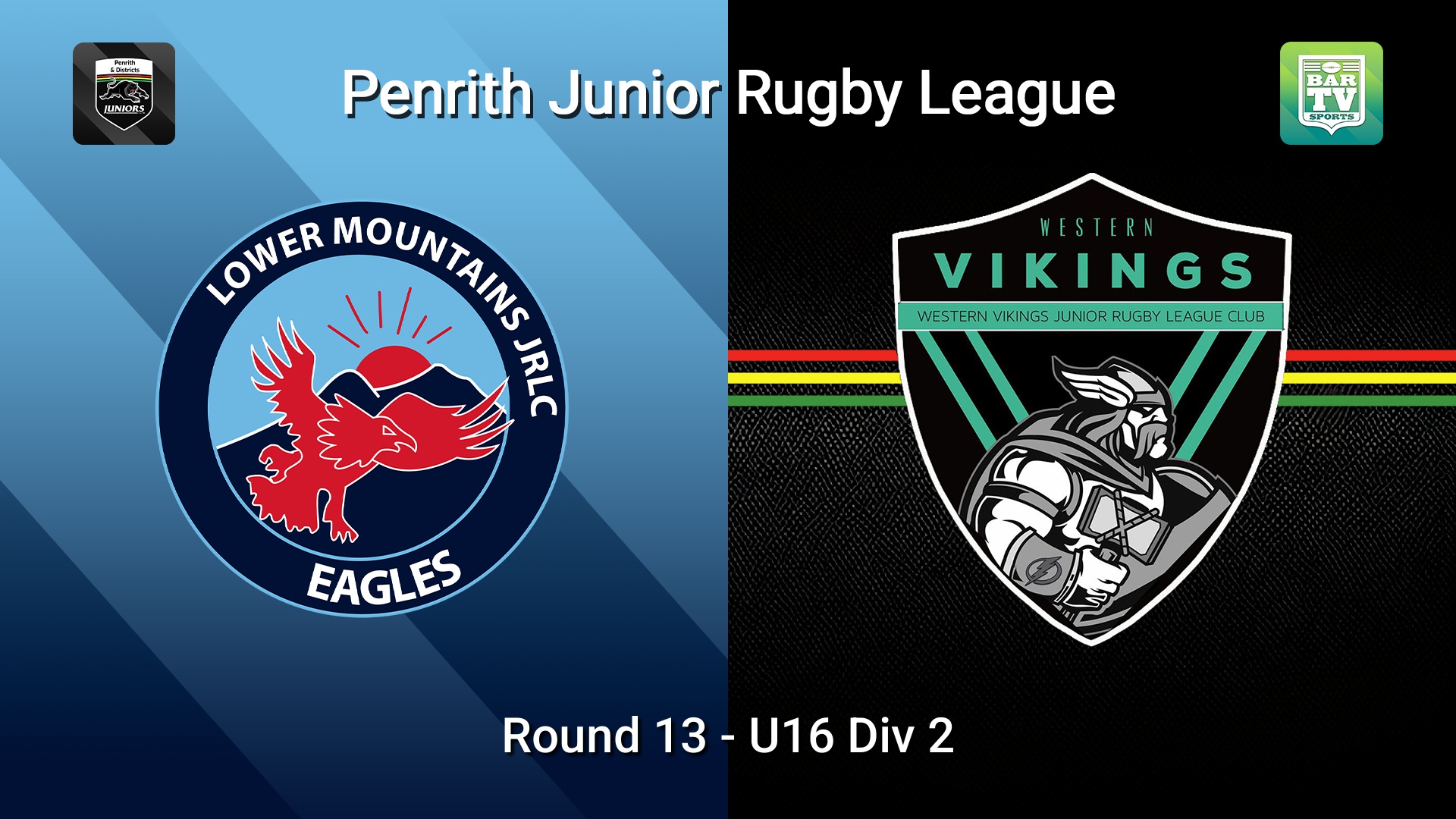 260725-video-Penrith & District Junior Rugby League Round 13 - U16 Div 2 - Lower Mountains v Western Vikings Slate Image