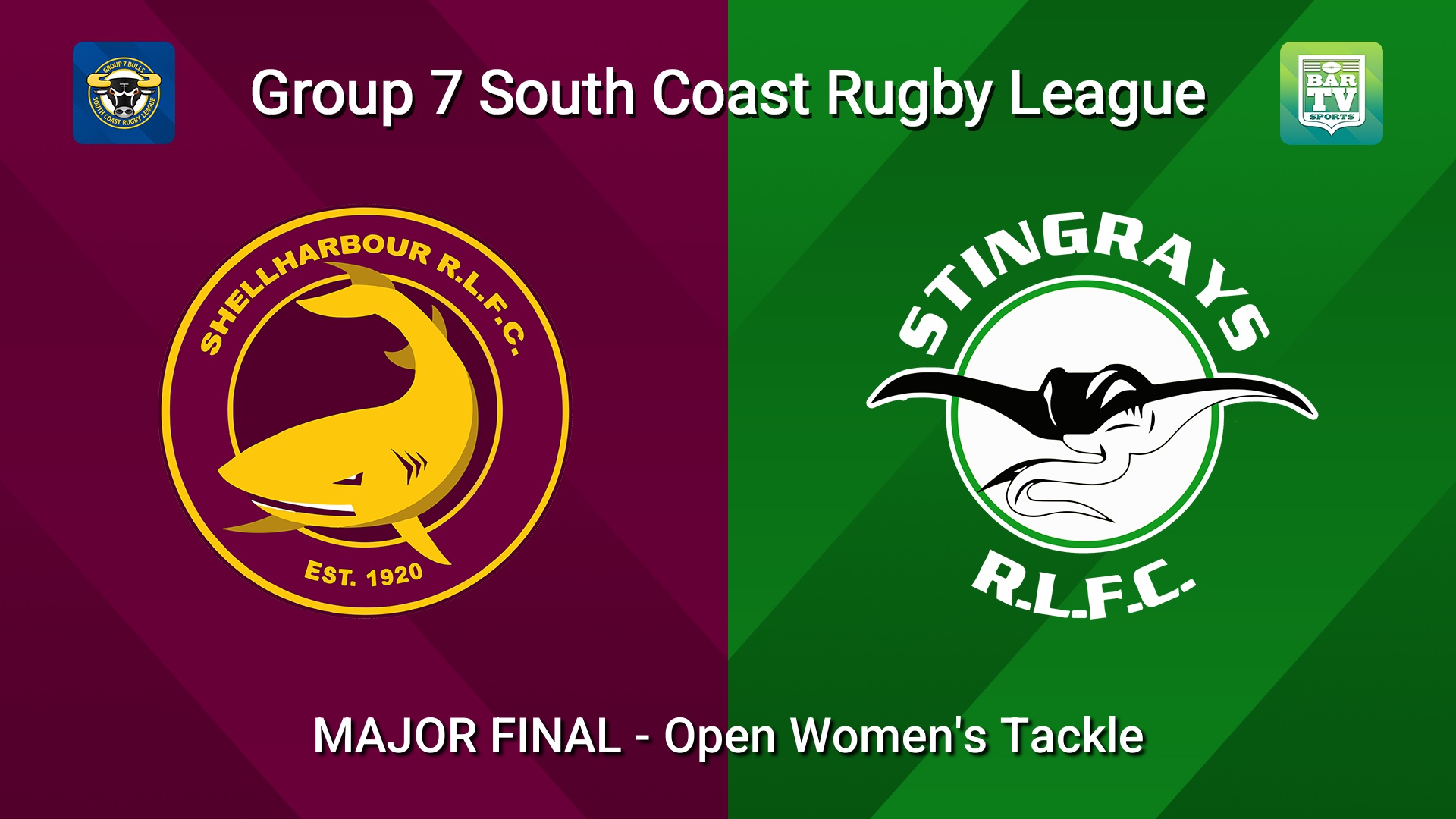 260913-video-South Coast MAJOR FINAL - Open Women's Tackle - Shellharbour Sharks v Stingrays of Shellharbour Minigame Slate Image