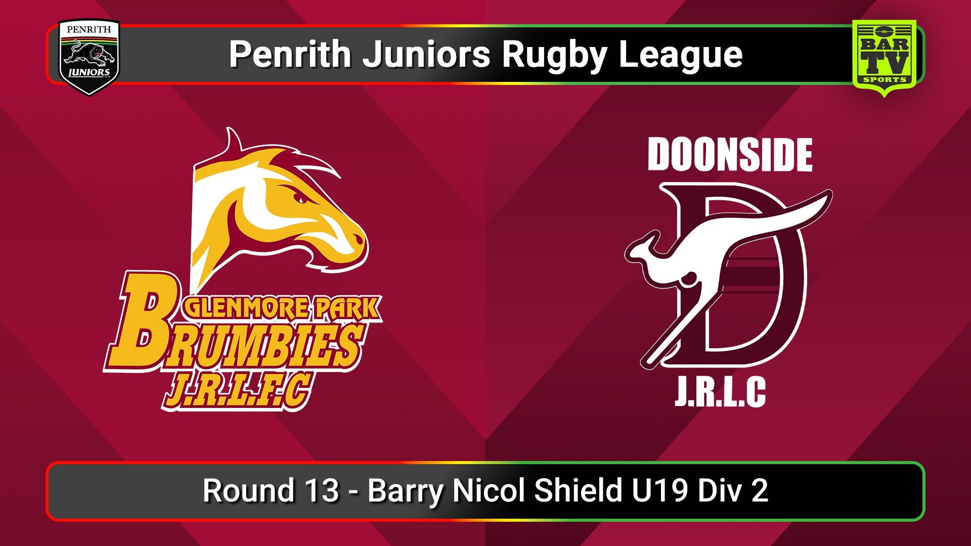 250711-video-Penrith & District Junior Rugby League Round 13 - Barry Nicol Shield U19 Div 2 - Glenmore Park v Doonside Slate Image
