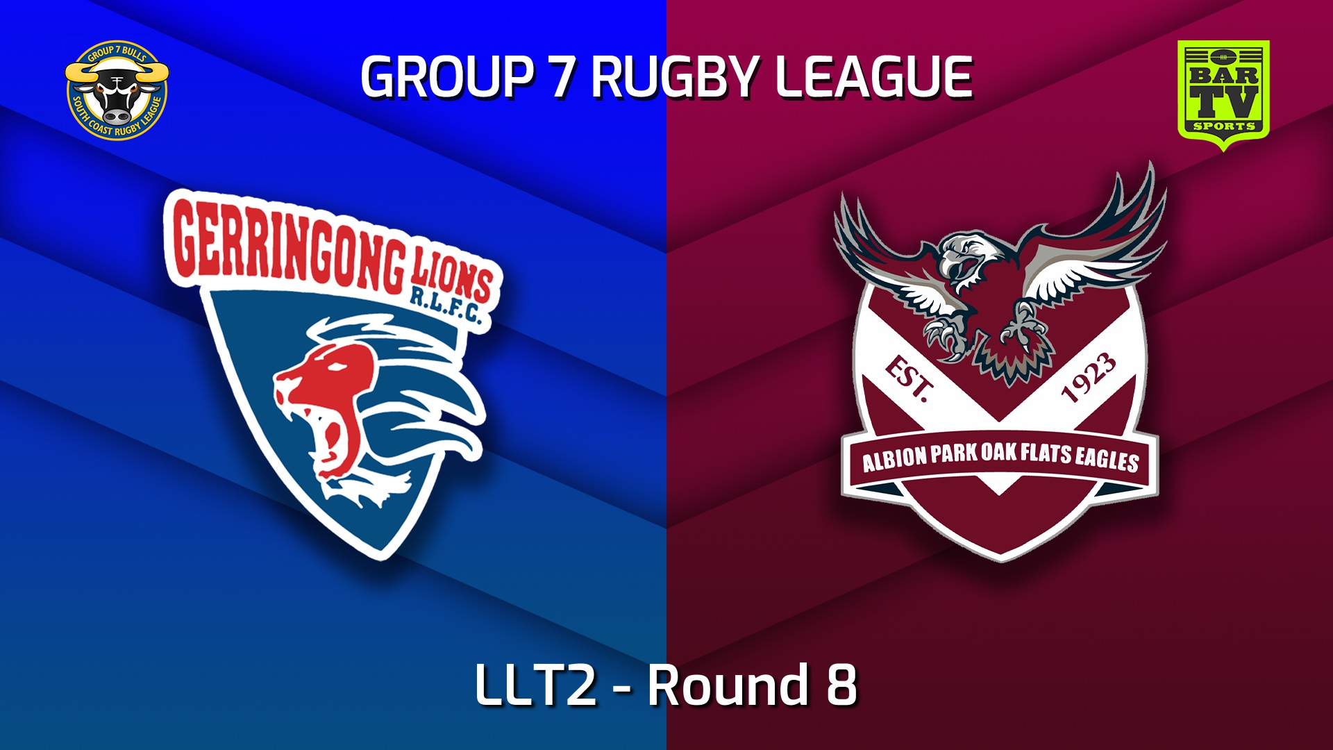 220604-South Coast Round 8 - LLT2 - Gerringong Lions v Albion Park Oak Flats Eagles Slate Image