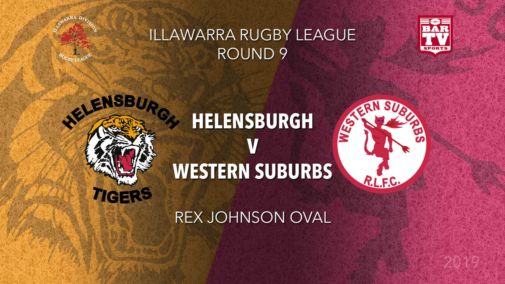 IRL Round 9  - 1st Grade - Helensburgh Tigers v Western Suburbs RLFC Slate Image