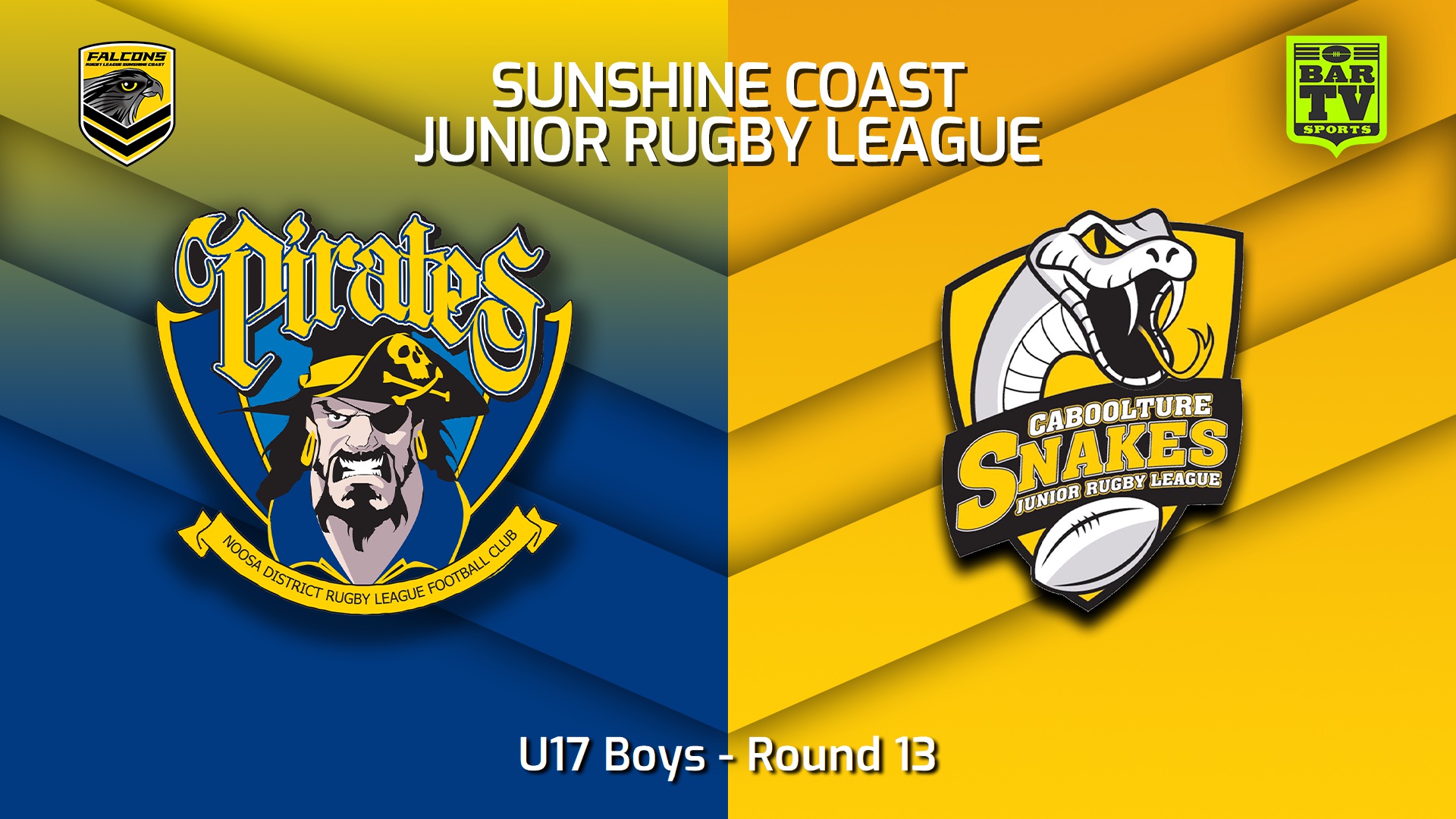 230722-Sunshine Coast Junior Rugby League Round 13 - U17 Boys - Noosa Pirates JRL v Caboolture Snakes JRL Slate Image