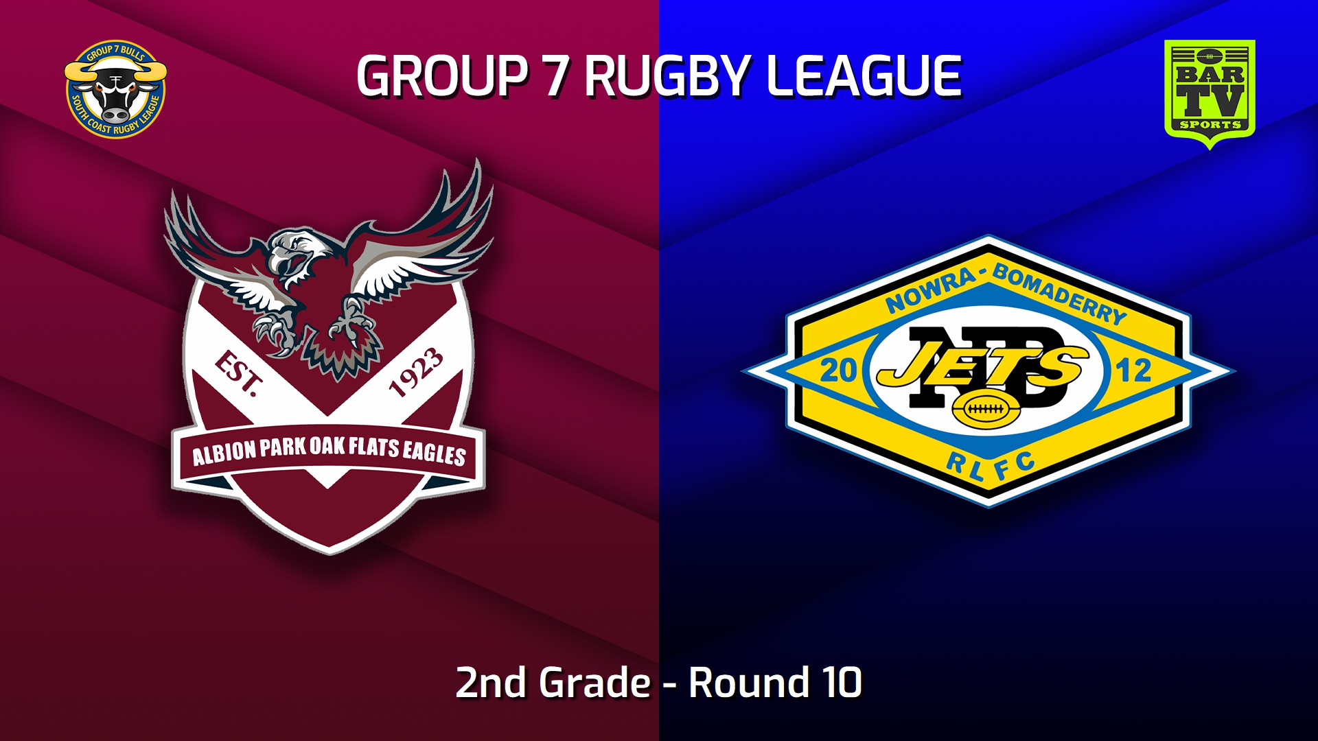 220626-South Coast Round 10 - 2nd Grade - Albion Park Oak Flats Eagles v Nowra-Bomaderry Jets Slate Image