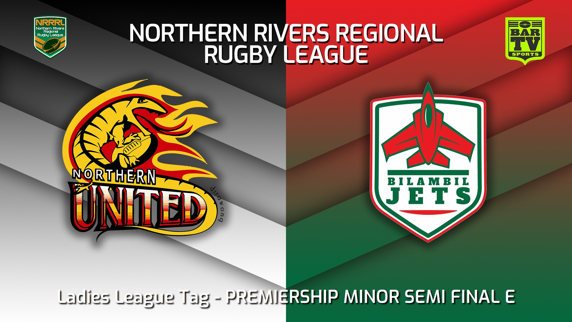 220821-Northern Rivers PREMIERSHIP MINOR SEMI FINAL E - Ladies League Tag - Northern United v Bilambil Jets Slate Image