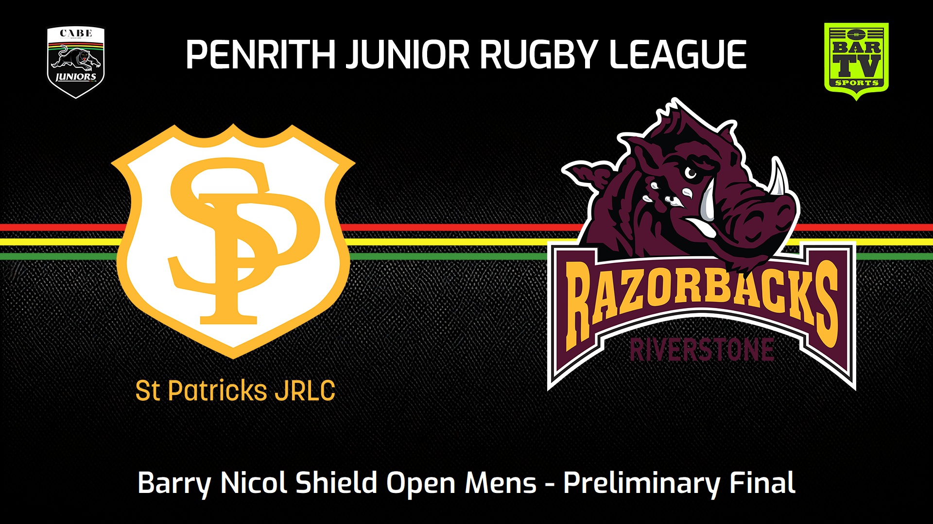 240901-video-Penrith & District Junior Rugby League Preliminary Final - Barry Nicol Shield Open Mens - St Patricks v Riverstone Razorbacks Slate Image