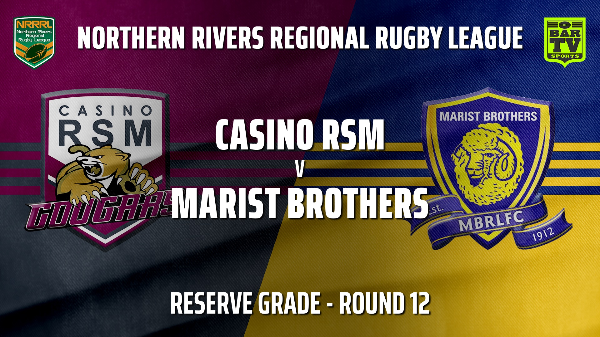 210725-Northern Rivers Round 12 - Reserve Grade - Casino RSM Cougars v Lismore Marist Brothers Rams Slate Image