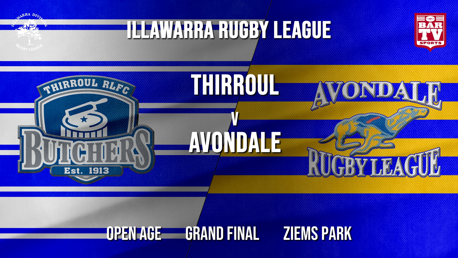 IRL Grand Final - Open Age - Thirroul Butchers v Avondale RLFC Slate Image