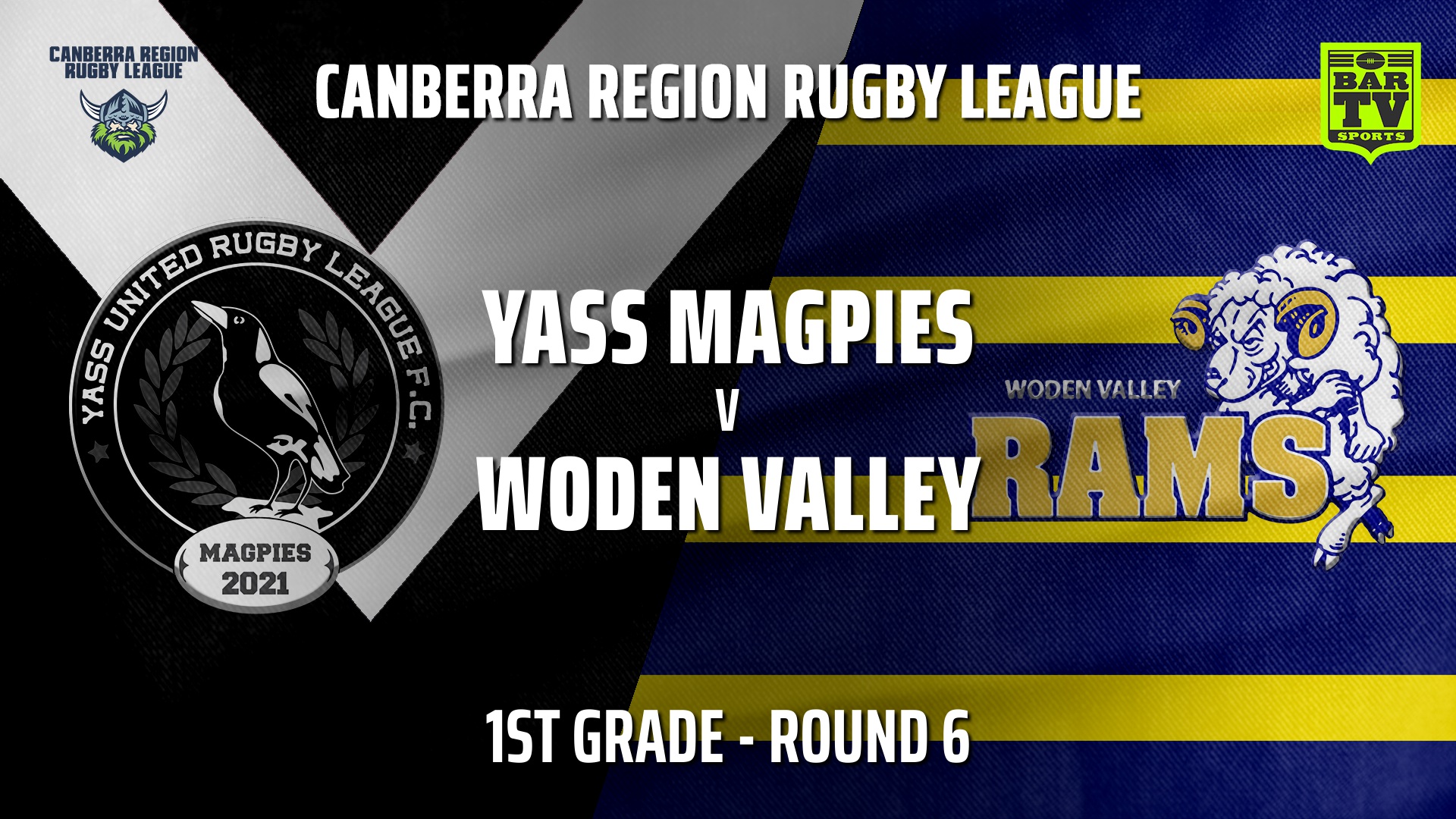 210522-CRRL Round 6 - 1st Grade - Yass Magpies v Woden Valley Rams Slate Image