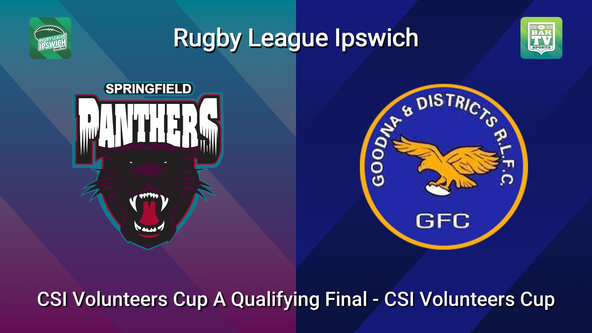 260829-video-Rugby League Ipswich CSI Volunteers Cup A Qualifying Final - CSI Volunteers Cup - Springfield Panthers v Goodna Slate Image
