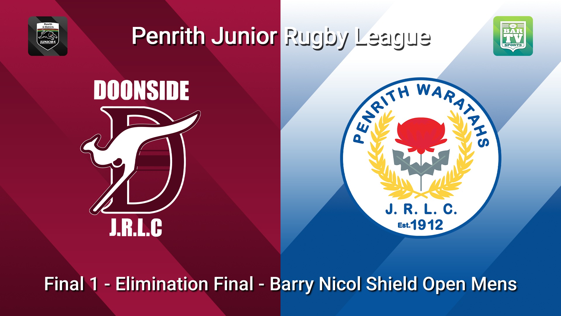 260823-video-Penrith & District Junior Rugby League Final 1 - Elimination Final - Barry Nicol Shield Open Mens - Doonside v Penrith Waratahs Slate Image