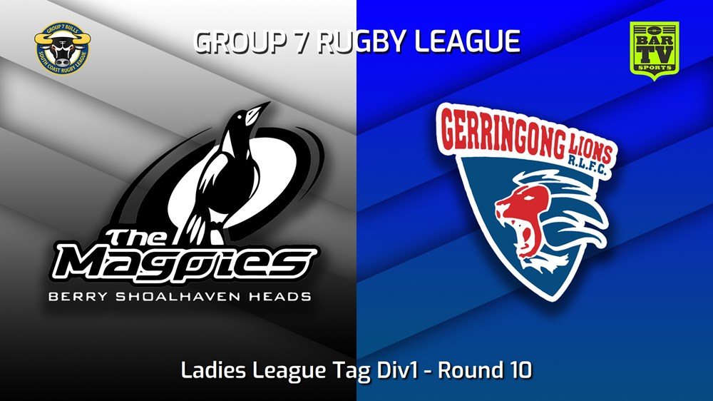 230603-South Coast Round 10 - Ladies League Tag Div1 - Berry-Shoalhaven Heads Magpies v Gerringong Lions Slate Image
